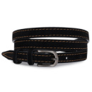 Стильний замшевий ремінь для жінок 720772 Чорний