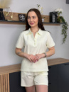 Костюм женский летний из коттона Fashion 187 20557 S лимоный
