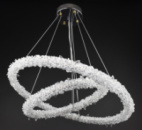 Люстра подвесная хрустальная LED 28134 Хром 25-170х64х64 см.