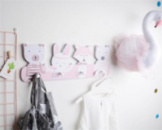 Детская деревянная настенная вешалка для девочки Сказочные друзья