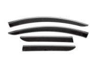 Ветровики с хромированным молдингом (4 шт., Sunplex Chrome) для Renault Duster 2018-2024 гг