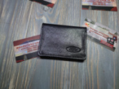Обкладинка на права тех. паспорт ID паспорт посвідчення Ford 100х70х15 глянцева шкіра чорний