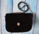 Женская замшевая сумка «Soft» черная