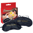 Маска на очі двостороння з написами «touch me and not today» від Orion