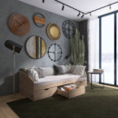 Кровать односпальная с ящиками Эверест Комфорт 3 193х84х59 см Дуб сонома (DTM-5727)