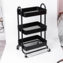 Мобильная тележка для кухни трёхуровневая металлическая HP-46-5