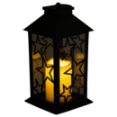 Фонарь декоративный 14×14×30 (см) подвесной с LED подсветкой Черный CR-3-2