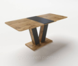 Стол обеденный раскладной Fusion furniture Торин Дуб аппалачи/Антрацит
