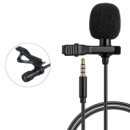 Петличка для телефона Lavalier microphone HSX-M01 Черный петличный микрофон для смартфона внешний 1.5м