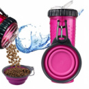 Поилка для собак со складной миской Dexas Snack Duo Бутылка двойная для воды и корма походная