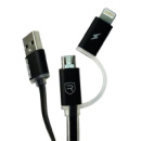 Combo 2-in-1 кабель Lightning/micro USB, 1м black Aurora Combo Remax 300701