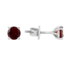 Серебряные серьги CatalogSilver с натуральным гранатом 1.172ct (1764244)