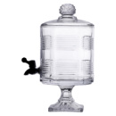 Лимонадница с краном на подставке стеклянная 4.5 л прозрачный HP-19-2