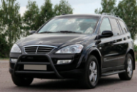 Кенгурятник WT022 Black (нерж) для SsangYong Kyron 2005-2014 гг