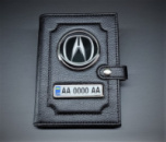 Портмоне Acura з держ. номером, обкладинка для автодокументів Акура, Органайзер Акура
