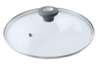 Крышка стеклянная Kamille - 200 мм серая 1 шт.