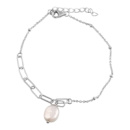 Серебряный браслет CatalogSilver с натуральным жемчугом барочным, вес изделия 2,2 гр (2095798) 1720 размер