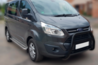 Кенгурятник WT006 F1-55 Black (нерж) для Ford Custom 2013-2022 гг