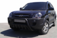 Кенгурятник WT002 Black (нерж.) для Hyundai Tucson JM 2004- гг