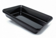 Блюдо для выкладки продуктов из меламина, 30×19.5×5.5 см, черное