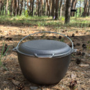 Казан туристический КТ-08КС чугунный с крышкой-сковородой 8л