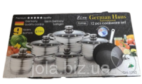 Набор посуды из нержавеющей стали German Haus GH-1252 (12 предметов) Vissner