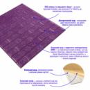 3D панель самоклеюча 700х770х5мм цегла Фіолетова (016-5) SW-00000150