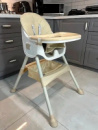 Дитячий стільчик для годування з підніжкою M 4136-2 Beige бежевий Bambi зі столом малюка baby стілець бемби