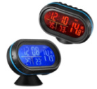 Автомобільний годинник VST 7009V термометр+вольтметр