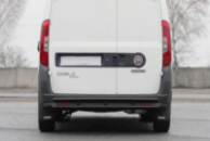 Задняя дуга AK002/1-Двойная Black (нерж.) для Opel Combo 2012-2018 гг