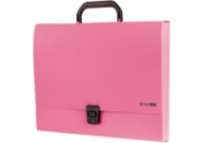 Портфель пластиковий A4 Economix на застібці, 1 відділення, рожевий