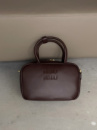 Сумка Miu Miu Top-Handle Bag шкіра бургунди