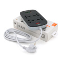 Сетевой фильтр LDNIO SC4407, 4 Розетки + 4 USB, 2 м, сечение 3х0,75мм, White, Box