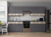 Кухня модульная Лея Doros 300х60х250 см Графит/Дуб клондайк (DRS-011377)