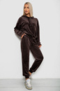 Спортивний костюм жіночий велюровий, колір шоколадний, 241R1530-5