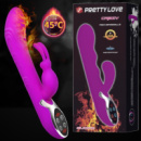 Вібратор з кліторальним стимулятором та підігрівом Pretty Love «Hot» від Baile