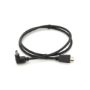 Кабель Merlion HDMI-HDMI  1.0m, v1.4, OD-7.5mm, круглый Black, коннектор Black 90° угловой