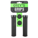 Грипси керма 130мм чорні гум. покриття/односторонній замок для фікс. Greys Grips №GR17400 (2шт.)