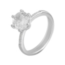 Серебряное кольцо CatalogSilver с фианитами, вес изделия 3,24 гр (2138068) 17 размер