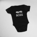 Бодик «Mini boss», Черный, 62 р. (0-3 мес), английский