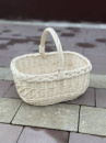 Кошик «Збройона» квадратний 1 шт. 35x25x15 см плетений з натуральної відбіленленої лози для Великодня пасхальна корзина