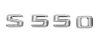 Напис на багажник, емблема Mercedes S550