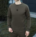 Світшот Pobedov 007 ЗИМА - Герб 4см наклейка чорна Хакі