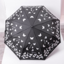 Зонт полуавтомат с принтом прочный из полиэстера диаметр 97 см Черный HP-23-2B