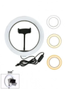 Кольцевая светодиодная лампа RING FILL LIGHT диаметром 26 см с держателем телефона, питание от usb без штатива