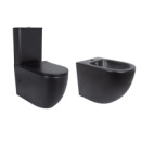 Акційний набір: Унітаз напольний Robin Ultra Quiet QT13226083AMB 660x360x855 Black + Біде напольне Robin QT13442141CMB 565x360x405 Black
