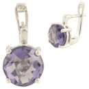 Серебряные серьги CatalogSilver с александритом (1186152)
