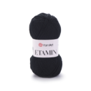 Пряжа акриловая YarnArt  ETAMIN / цвет чёрный 422 / 30 г / 180 м / Турция