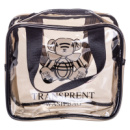 Прозрачная женская косметичка для дома 22×9×17 (см) косметичка дорожная в сумку для косметики, макияжа, лекарств, кистей HP-16-4K