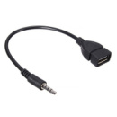 Переходник USB2.0(F)=> Jack 3.5(M) Stereo, 0,3м, Black, OEM